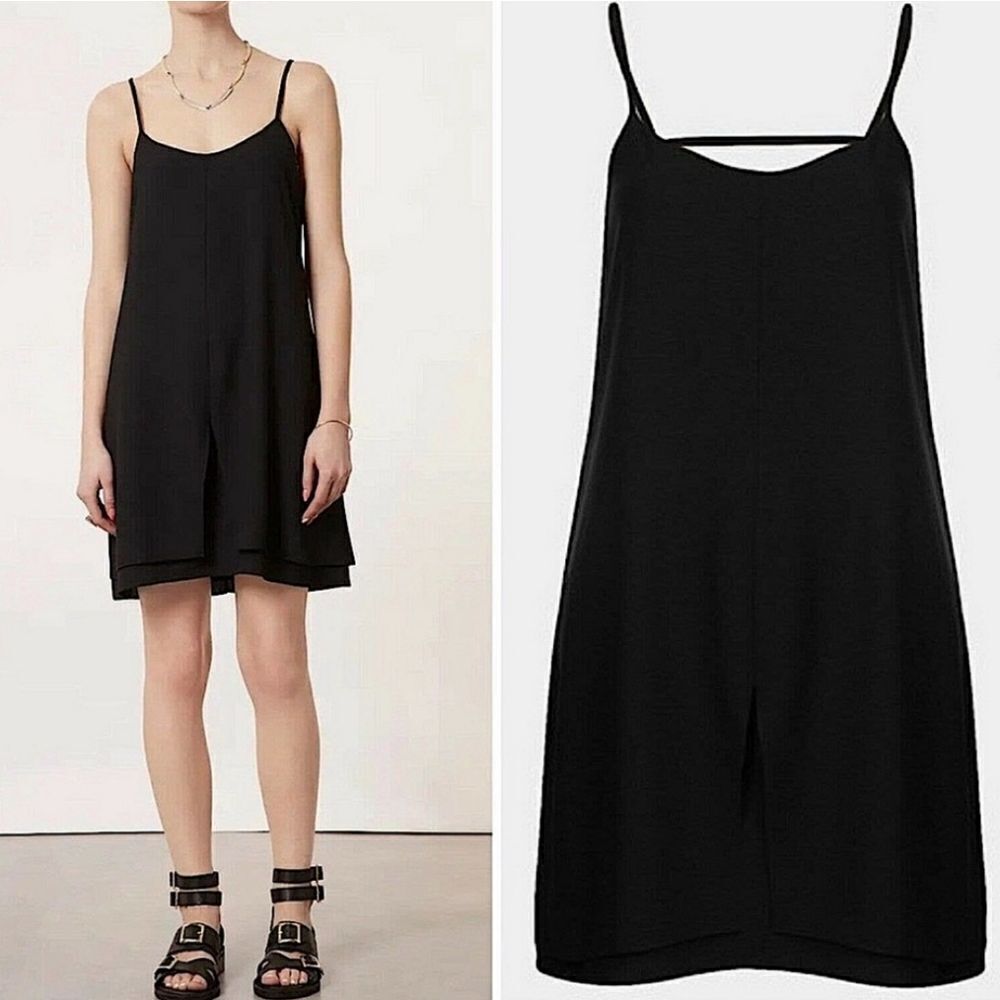 Topshop Black Spaghetti Strap Mini Dress (6)